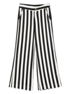 Moschino Striped Flared Trousers In White