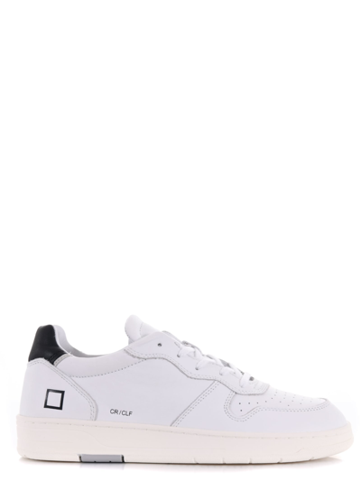 Date Court Trainers In White Leather