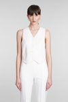 The Andamane Pauline Vest In Beige Polyester In Beige