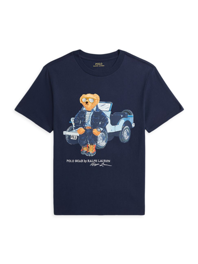 Polo Ralph Lauren Little Boy's & Boy's Polo Bear Crewneck T-shirt In Truck Bear Newport Navy
