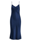 Polo Ralph Lauren Women's Heritage Silk Slip Nightgown In Navy