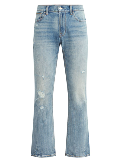 Hudson Walker Kick Flare Distressed Jeans In Resort Blue