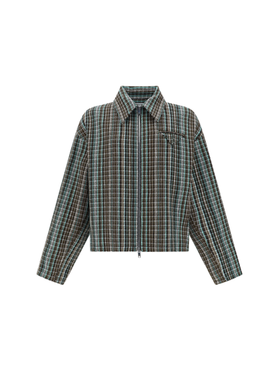 Bottega Veneta Cotton-blend Blouson Jacket In Multicolor