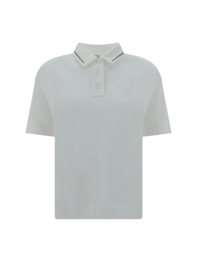Brunello Cucinelli Polo Shirt In Off White