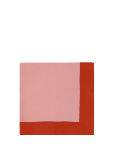 Valentino Garavani Toile Iconographe Scarf In Taffy/off Orange/pink Pp