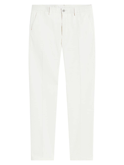 Bugatchi Flat Front Stretch Chinos In White