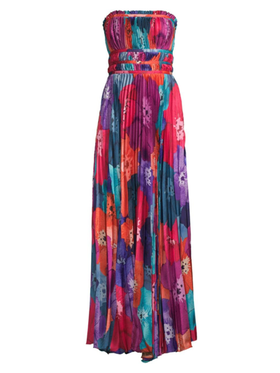 HUTCH WOMEN'S SABINA STRAPLESS FLORAL GOWN