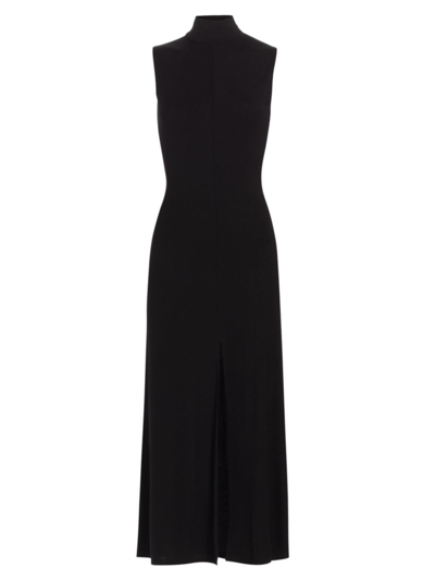 Reformation Ida Ribbed Cashmere Midi Dress In Black