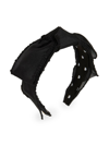 Lele Sadoughi Women's Shirley Sheer Bow Headband In Jet
