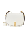 Polo Ralph Lauren Women's Mini Id Leather Saddle Bag In Ivory
