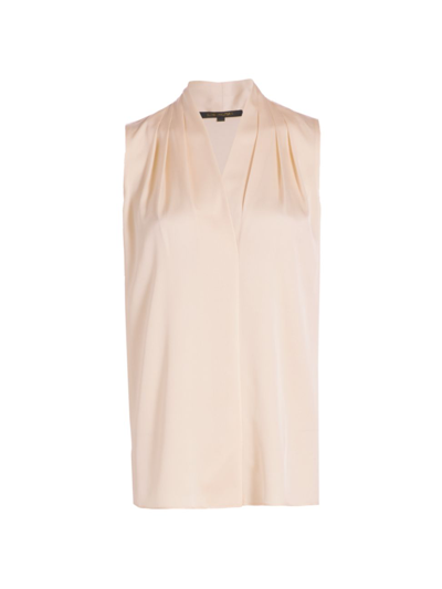 Kobi Halperin Mila Silk-stretch Sleeveless Top In Canvas