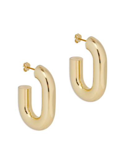 Rabanne Women's Xl Link Goldtone Oval Hoop Earrings