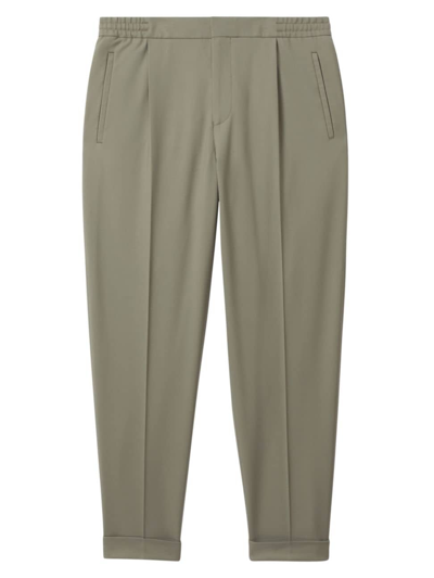 Reiss Mens Sage Brighton Relaxed-fit Tapered Woven Trousers
