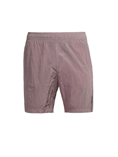 Stone Island Men's Nylon Metal Swim Trunks In Pink