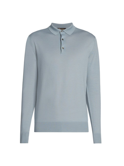 Loro Piana Men's Wish Polo In Fresh Cerulean