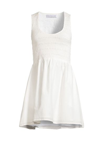 Faithfull The Brand Women's Roma Epoca Smocked Minidress In White