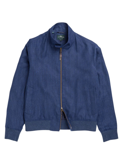 Rodd & Gunn Men's The Cascades Linen & Wool-blend Bomber Jacket In Deep Ocean