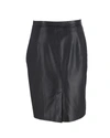 RED VALENTINO RED VALENTINO KNEE-LENGTH PENCIL SKIRT IN BLACK LEATHER