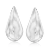 Ross-simons Sterling Silver Large Teardrop Earrings In White