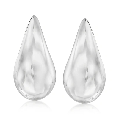Ross-simons Sterling Silver Large Teardrop Earrings In White