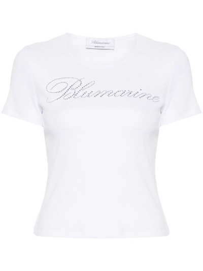 Blumarine T-shirt Con Logo  In White