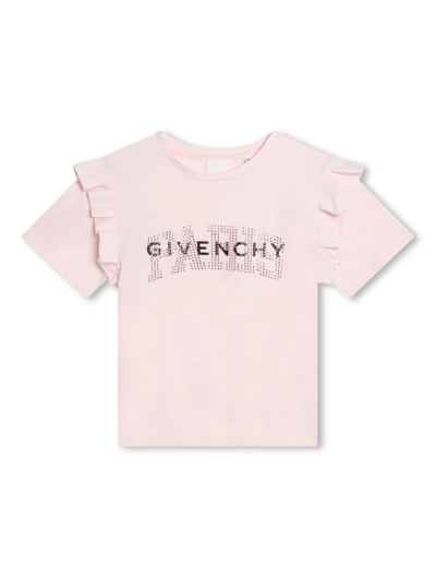 Givenchy T-shirt Con Strass In Pink