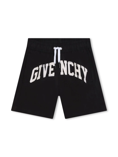 Givenchy Shorts Da Bagno Con Logo In Black