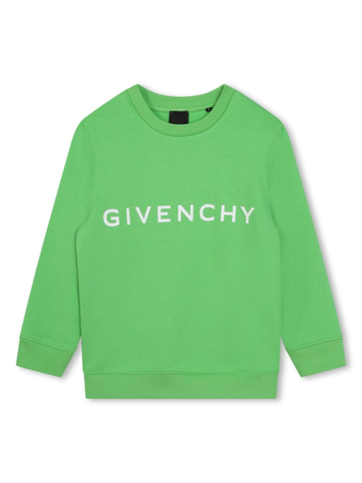 Givenchy Felpa Con Logo In Green