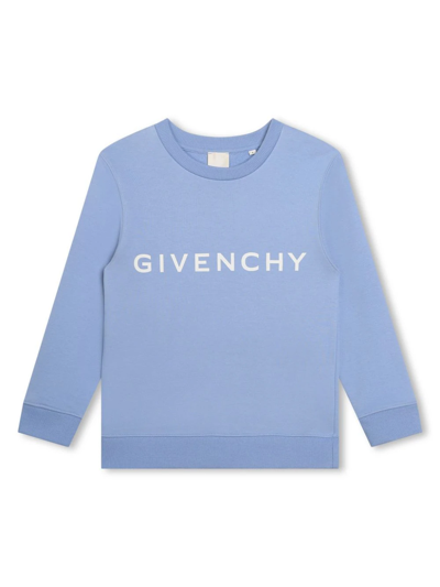 Givenchy Felpa Con Logo In Light Blue