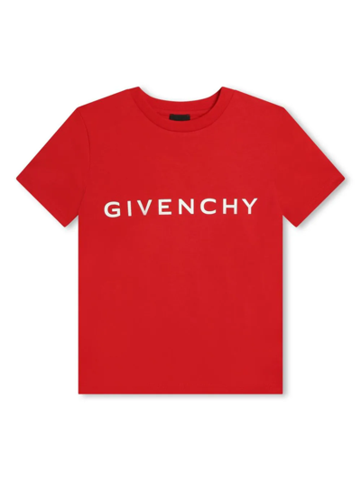 Givenchy T-shirt Con Logo Stampato In Red