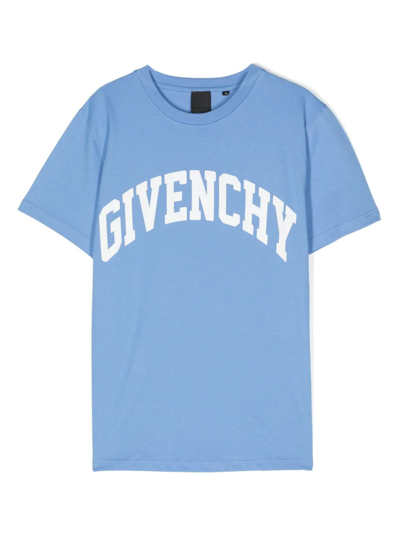 Givenchy T-shirt Con Logo In Light Blue