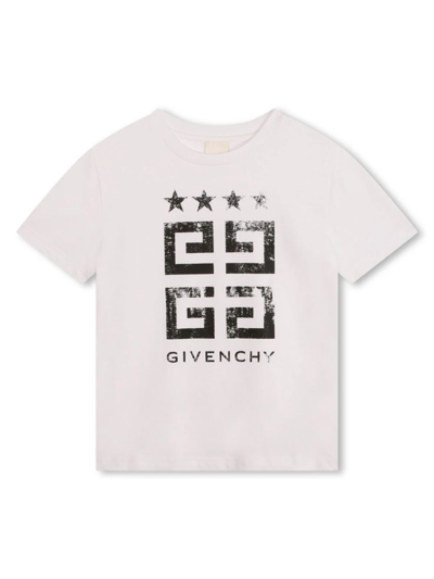 Givenchy T-shirt Con Stampa 4g In White