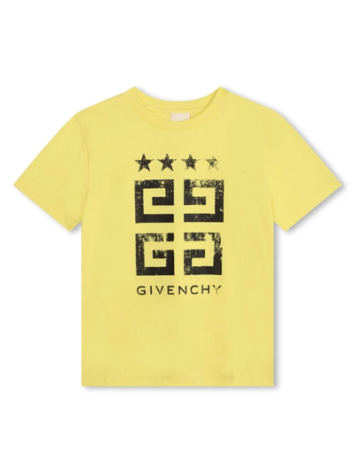 Givenchy T-shirt Con Stampa 4g In Yellow