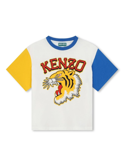 Kenzo T-shirt A Maniche Corte In Cotone In White