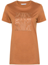 Max Mara Taverna Cotton T-shirt In Brown