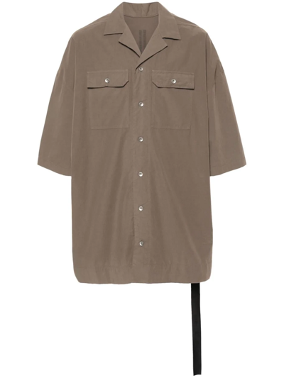 Rick Owens Drkshdw Magnum Tommy Cotton Shirt In Dust