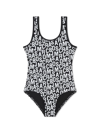 Marc Jacobs Logo-print Scoop-neck Swimsuit In Black