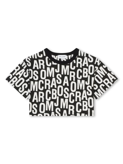 Marc Jacobs T-shirt Crop Con Stampa In Black