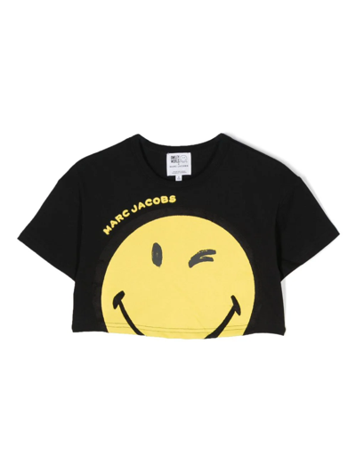 Marc Jacobs Top Crop  Kids X Smiley Word In Black