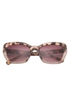Ted Baker 55mm Cat Eye Sunglasses In Blush Tortoise