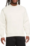 Nike Solo Swoosh Oversize Crewneck Sweatshirt In White