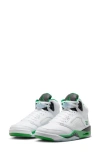 Jordan Air  5 Retro Low Bluebird Sneaker In White/ Green/ Black/ Ice Blue