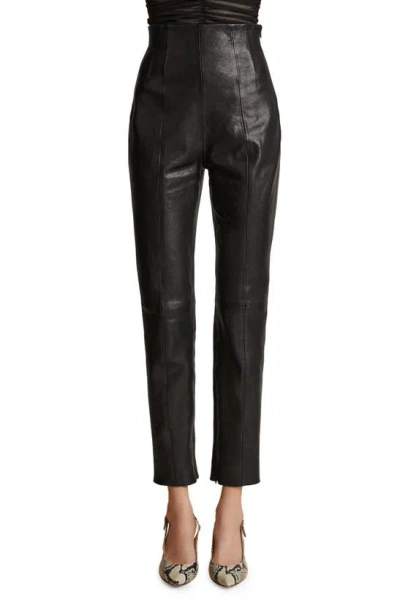 Khaite Lenn High-rise Leather Pants In Black