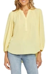 Nydj Puff Sleeve Popover In Yellow