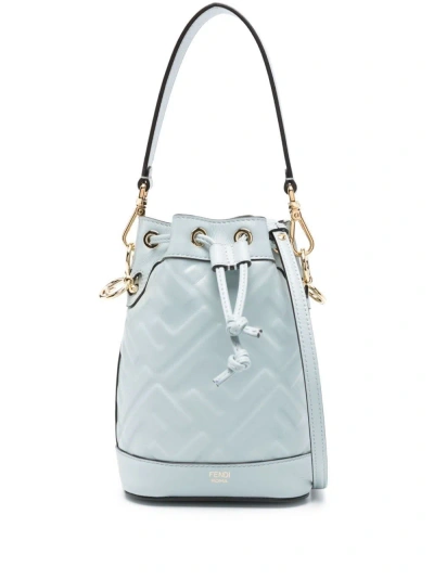 Fendi Mon Tresor Mini-bag With Ff Motif In Blue