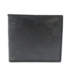 GUCCI GUCCI IMPRIME BLACK LEATHER WALLET  (PRE-OWNED)