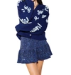 QUEEN OF SPARKLES GO FIGHT WIN CARDIGAN SWEATER IN NAVY & WHITE