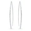 Max + Stone 925 Sterling Silver Diamond Cut Threader Earrings In Metallic