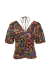 LOVE THE LABEL WOMEN'S BEVERLY TOP IN DAPHNE PRINT