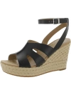 Ugg Careena Womens Leather Wedge Pumps In Black